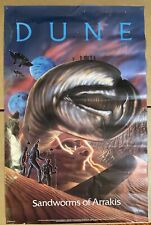 Rare Dune Poster 22X33.5” Sandworms Of Arrakis 1984 Dino DeLaurentis F-VF for sale  Shipping to South Africa