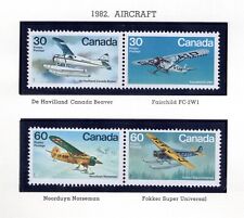 Selo Do Canadá Scott #970a, 972a, aviões do Canadá, 30c E 60c Pares, 1982, nunca usado, sem marca de charneira, usado comprar usado  Enviando para Brazil