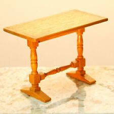 Vintage artisan signed wooden 2 legged Trestle Table 93-Miniature Dollhouse 1:12 for sale  Shipping to South Africa