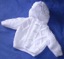 Hand knitted white for sale  UK