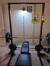Selling squat rack and bench press combination with Olympic 300 lb barbell set  for sale  Tucson