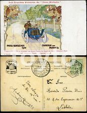 1900 PARIS BURDEOS CHARRON PANHARD CAR NEUMÁTICO MICHELIN ESTAMPADO POSTAL segunda mano  Embacar hacia Argentina