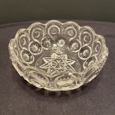 Moon and Stars Clear Glass Dessert Berry Bowl, used for sale  Shipping to South Africa