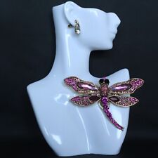 Used, Large Vintage Rhinestone Dragonfly Brooch Vintage Animal Brooch  Pin Accessories for sale  Shipping to South Africa