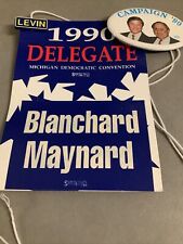 RARA 1990 Convenção Nacional Democrata Delegado Credencial e Pinback #202 comprar usado  Enviando para Brazil