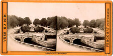 Nimes.gard.jardin fontaine.stereoview.photo stereo d'occasion  Le Teil