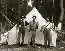 Old Time Fish Tent Camp Bamboo Postes Creels Worm Holders Hats Tirantes CLASSIC segunda mano  Embacar hacia Argentina