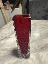 whitefriars red glass vase for sale  STOKE-ON-TRENT