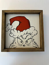 Placa de parede Hobby Lobby Dr. Suess Grinch Whoville emoldurada "Papai Noel" comprar usado  Enviando para Brazil