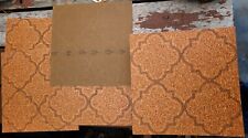 "Lote de 48 (48 pies cuadrados) de colección nuevos de lote antiguo de la década de 1960 12" retro marrón rojizo" azulejos de piso segunda mano  Embacar hacia Argentina