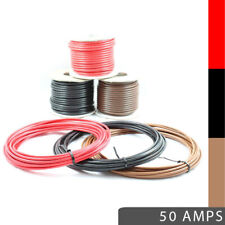 50 AMP 6mm² Single Core Stranded Copper Cable 12v 24v Thin Wall Wire RED BLACK for sale  Shipping to South Africa
