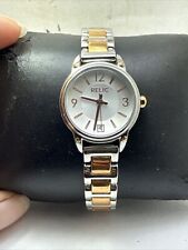 WOMEN'S RELIC BY FOSSIL ANALOG DRESS WATCH ZR34389 SILVER TONE/ROSE GOLD TON H24, used for sale  Shipping to South Africa