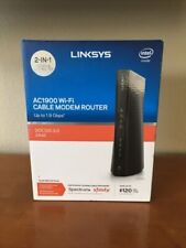 Roteador modem a cabo Linksys alta velocidade DOCSIS 3.0 24x8 AC1900 caixa aberta comprar usado  Enviando para Brazil