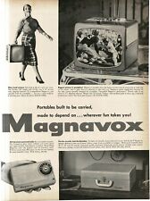 Usado, Magnavox Town & Country 1956 17P televisión portátil y anuncio impreso vintage 14P segunda mano  Embacar hacia Argentina