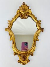 Espelho de parede ornamentado florentino italiano vintage moldura dourada Hollywood Regency, usado comprar usado  Enviando para Brazil