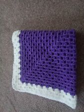 Crochet blanket purple for sale  Shipping to Ireland