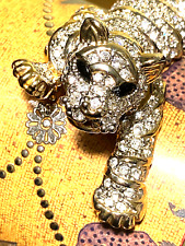 tiger diamante brooch for sale  EXETER