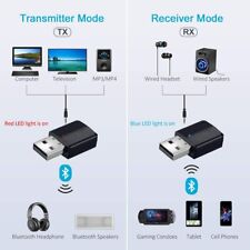 Usado, 2 em 1 USB Bluetooth 5.0 Adaptador Receptor Transmissor de Áudio Para TV PC Car 3.5mm comprar usado  Enviando para Brazil