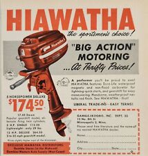 1954 Print Ad Hiawatha 5-HP Deluxe Outboard Motors Gamble-Skogmo Minneapolis,MN, used for sale  Shipping to South Africa