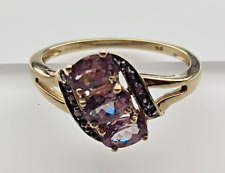 9ct Gold Ring Orange Diamond and Quartz Ring Size S - 9ct Yellow Gold for sale  Shipping to South Africa