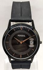 Relógio de pulso masculino Amazing Fossil analógico quartzo mostrador preto pulseira preta de borracha, usado comprar usado  Enviando para Brazil