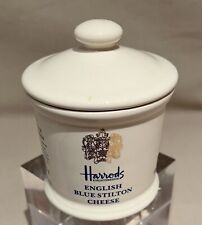 Recipiente de cerâmica vintage Harrods azul inglês queijo Stilton 3-3/4” de altura comprar usado  Enviando para Brazil