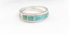 Sterling Silver  Native American Turquoise Zuni Channel Set Ring Signed for sale  Peoria