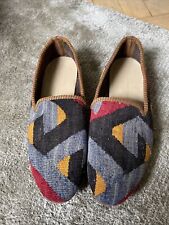 ARTEMIS DESIGN CO. Kilim Woven Wool Loafers Red Brown Blue Green 42 Sold As Seen for sale  Shipping to South Africa