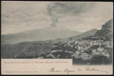 Cartolina taormina eruzione usato  Ragusa