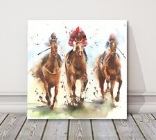 Horse racing watercolor for sale  CREWE
