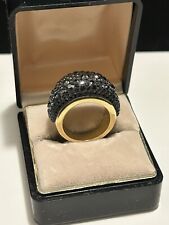 Mini anel de cristal Swarovski chique preto e dourado tamanho 55 (7) comprar usado  Enviando para Brazil