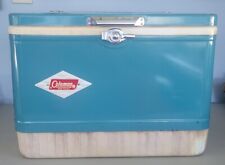 VTG 1950,S COLEMAN COOLER LITE BLUE & WHITE METAL DIAMOND LOGO WITH ICE BOX TRAY for sale  Shipping to South Africa