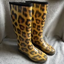 Welligogs Womens Wellington Boots Wellies Leopard Print Gumboot Outdoor UK 4.5, used for sale  Shipping to South Africa