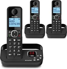Teléfonos fijos de trío de voz inalámbrico contestador automático bloque de llamadas Alcatel F860, usado segunda mano  Embacar hacia Argentina