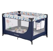 Pamo Babe Portable Berço Fechado Baby Playpen com Colchão e Bolsa de Transporte, Azul comprar usado  Enviando para Brazil