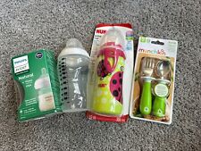 Baby Philips Glass Natural Bottle. Porridge Tommee Tippee. Nuk Cup. Fork Spoon for sale  Shipping to South Africa