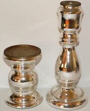 Pottery Barn Mercury Glass Candlestick Holders 10" Taper & 6" Full for sale  Shipping to South Africa