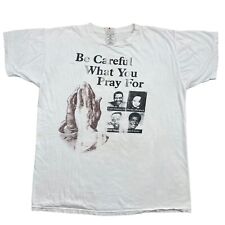 Camiseta Rap Vintage Preta Gospel Play Theatre "Be Careful What You Pray For" Extra Grande comprar usado  Enviando para Brazil