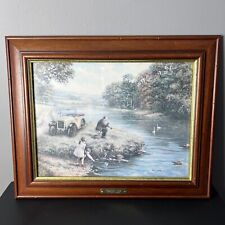 Beginners Luck by Kevin Walsh framed vintage picture 42x52cm, used for sale  YORK