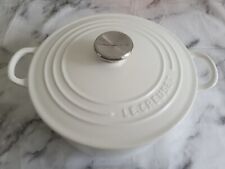 Creuset casserole white for sale  IPSWICH