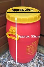 1x35ltr RED Plastic Barrel Screw Top Lid Water Butt Storage Barrel Feed Bin  for sale  SWADLINCOTE