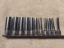 SNAP ON TOOLS USA STMMY 11pc 1/4"dr METRIC 6pt Chrome FDX Deep Socket Set, 14-4m for sale  Shipping to South Africa