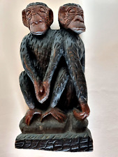 Coppia scimmie sculture usato  Italia