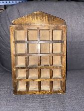 Vtg Wood Trinket Miniatures Tray Curio Thimble Display Shelf 20 Slot. 6 X9. L for sale  Shipping to South Africa