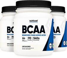 Nutricost BCAA em pó 90 porções (pacote com 3) - Sem sabor - 6000mg por porção comprar usado  Enviando para Brazil