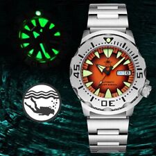 Used, Addiesdive Orange Ocean Monster Diver Mens Watch USA seller Fast Shipping  for sale  Shipping to South Africa