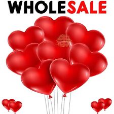 100 LOVE HEART SHAPE BALLOONS Wedding Party Romantic Baloon Birthday decoration for sale  Shipping to South Africa