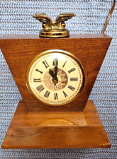 Reloj de Colección Mediados de Siglo Moderno Madera de Nogal Manto Escritorio Autoinicio T3 Lanshire, usado segunda mano  Embacar hacia Argentina