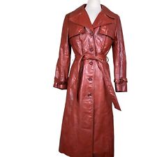 Vintage leather trench for sale  Enola