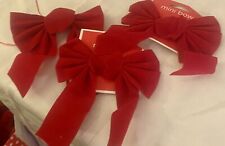 9 red velvet wreath bows for sale  Marshall